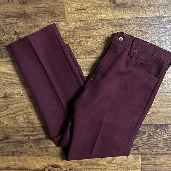 Wrangler ~ Men’s Size 35/30 ~ Vintage ~ USA ~ Burgundy ~ Bell Bottom Pants - Picture 5 of 12